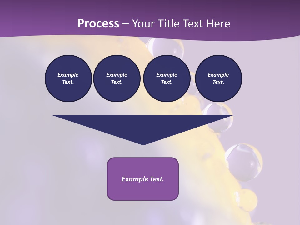 A Purple And Yellow Background With Bubbles On It PowerPoint Template