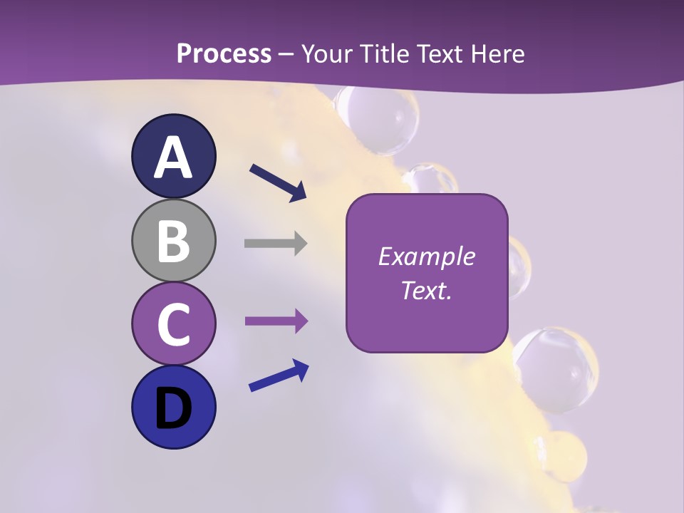 A Purple And Yellow Background With Bubbles On It PowerPoint Template