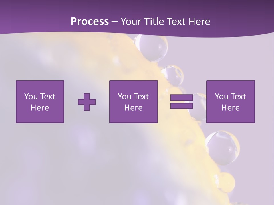 A Purple And Yellow Background With Bubbles On It PowerPoint Template