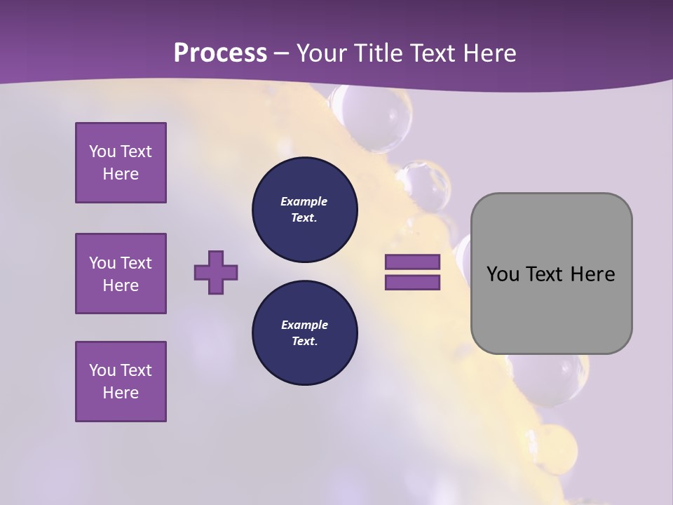 A Purple And Yellow Background With Bubbles On It PowerPoint Template