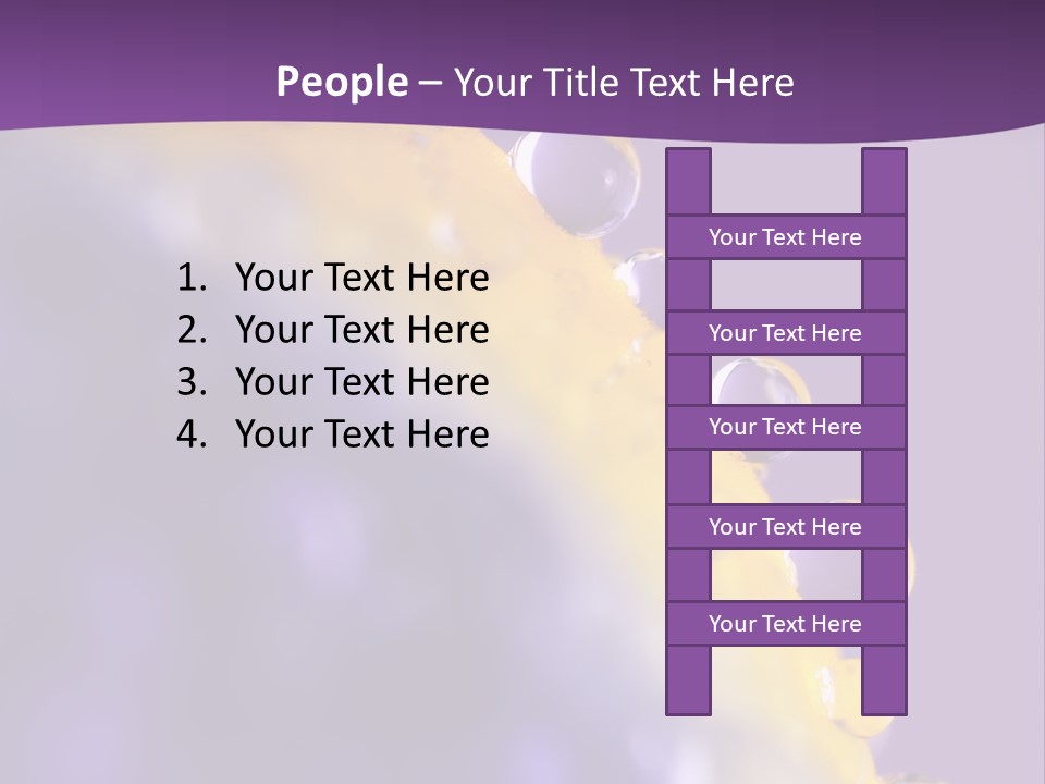 A Purple And Yellow Background With Bubbles On It PowerPoint Template