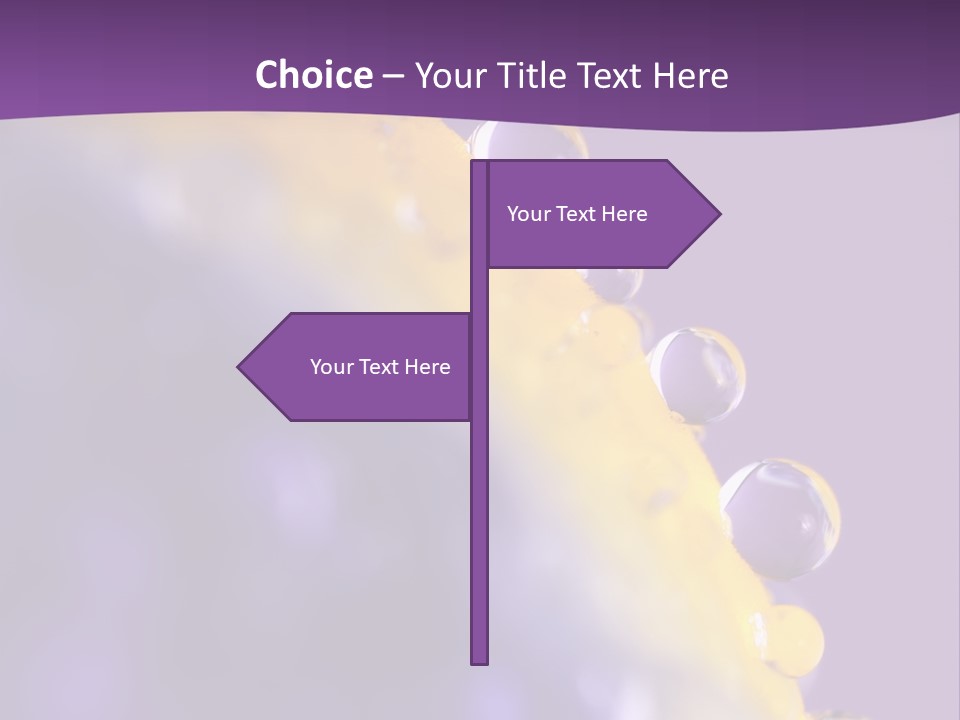 A Purple And Yellow Background With Bubbles On It PowerPoint Template