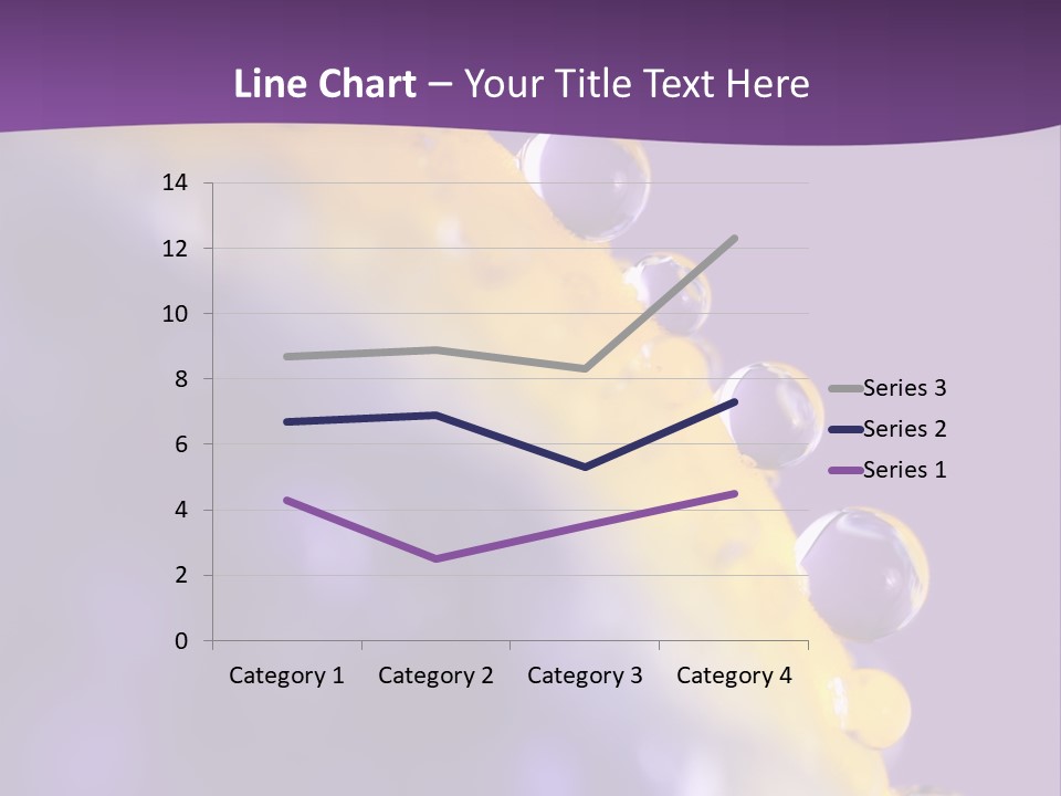 A Purple And Yellow Background With Bubbles On It PowerPoint Template