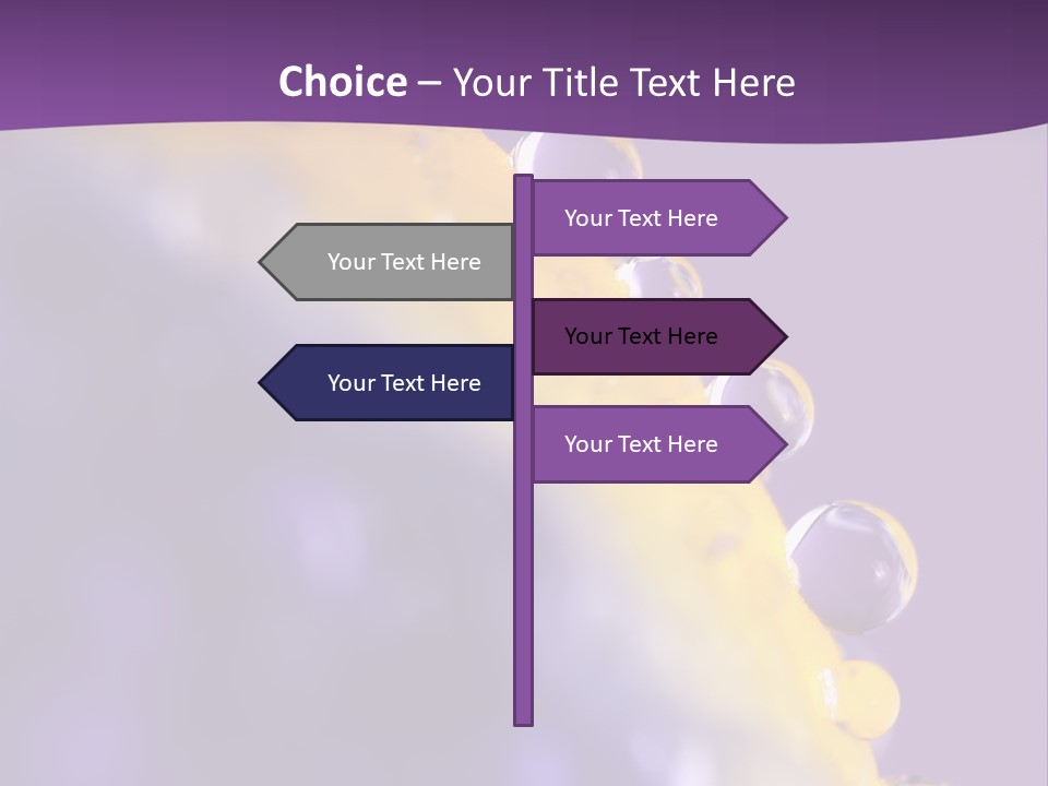 A Purple And Yellow Background With Bubbles On It PowerPoint Template