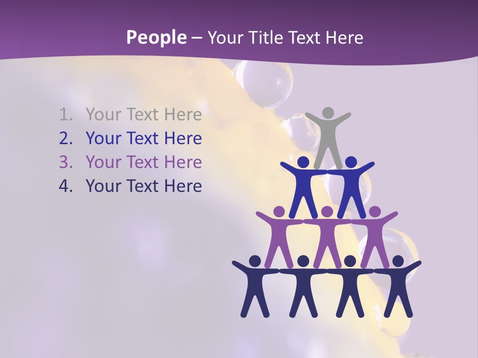 A Purple And Yellow Background With Bubbles On It PowerPoint Template