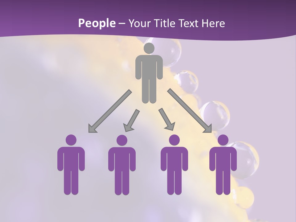 A Purple And Yellow Background With Bubbles On It PowerPoint Template