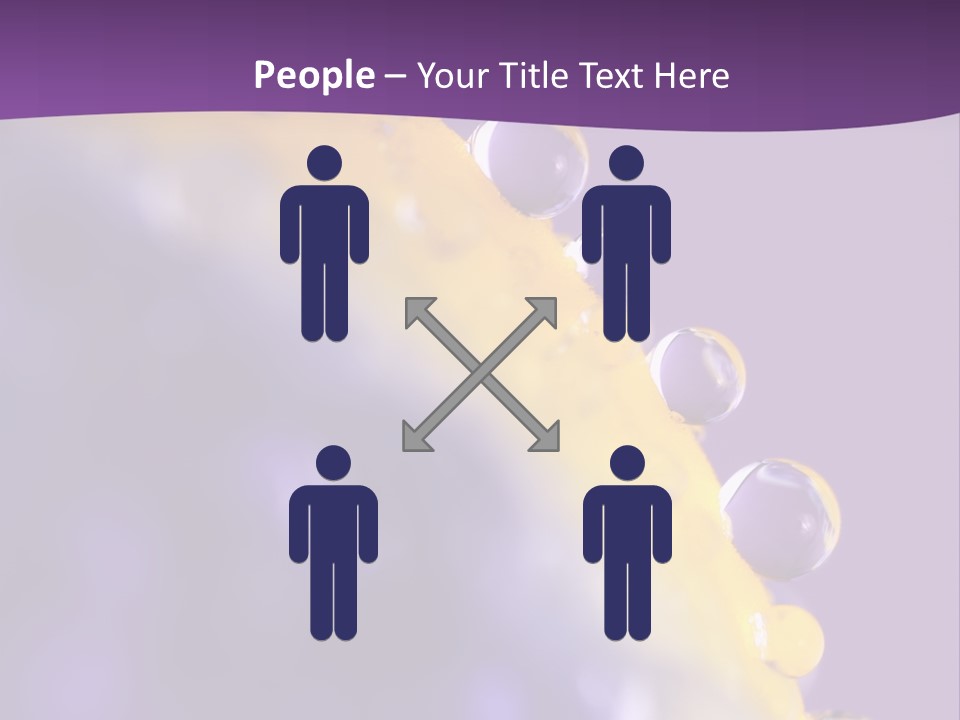 A Purple And Yellow Background With Bubbles On It PowerPoint Template