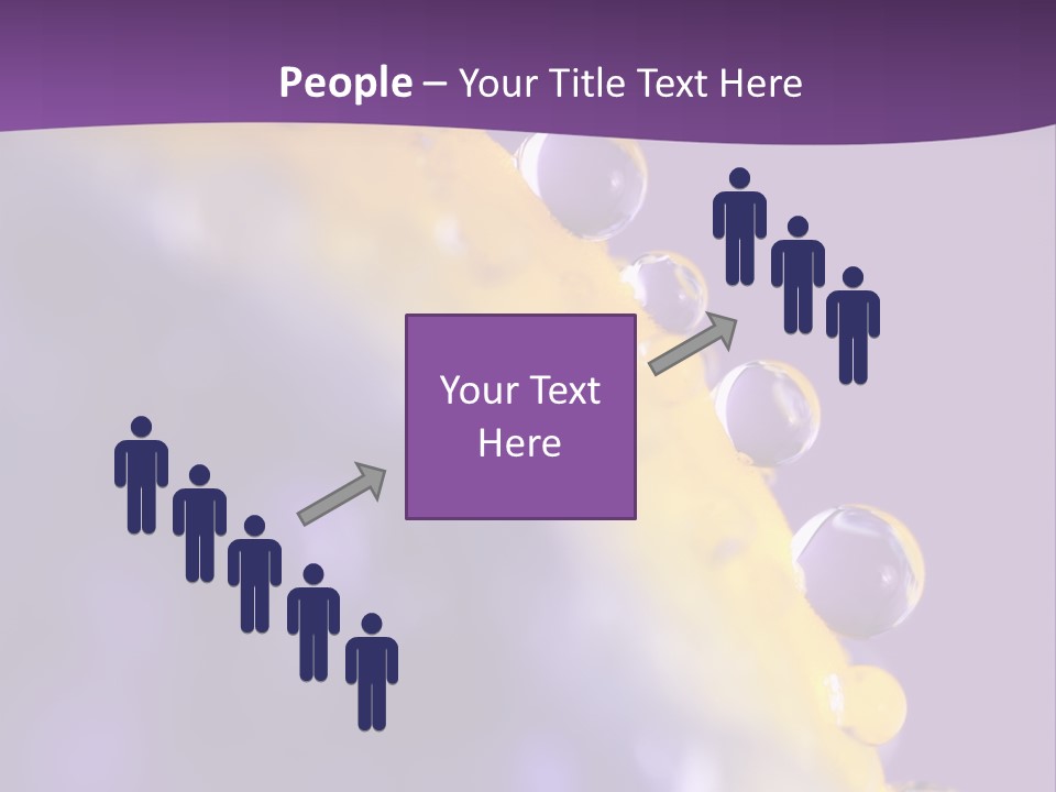 A Purple And Yellow Background With Bubbles On It PowerPoint Template