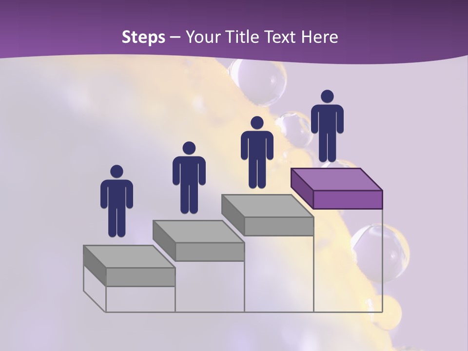 A Purple And Yellow Background With Bubbles On It PowerPoint Template