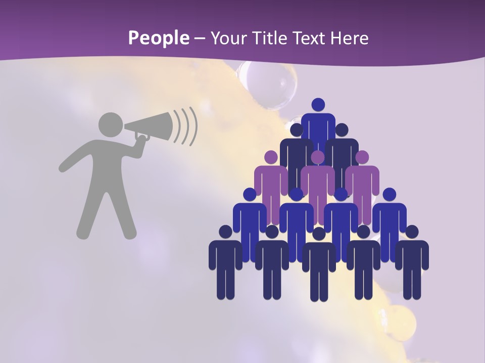A Purple And Yellow Background With Bubbles On It PowerPoint Template