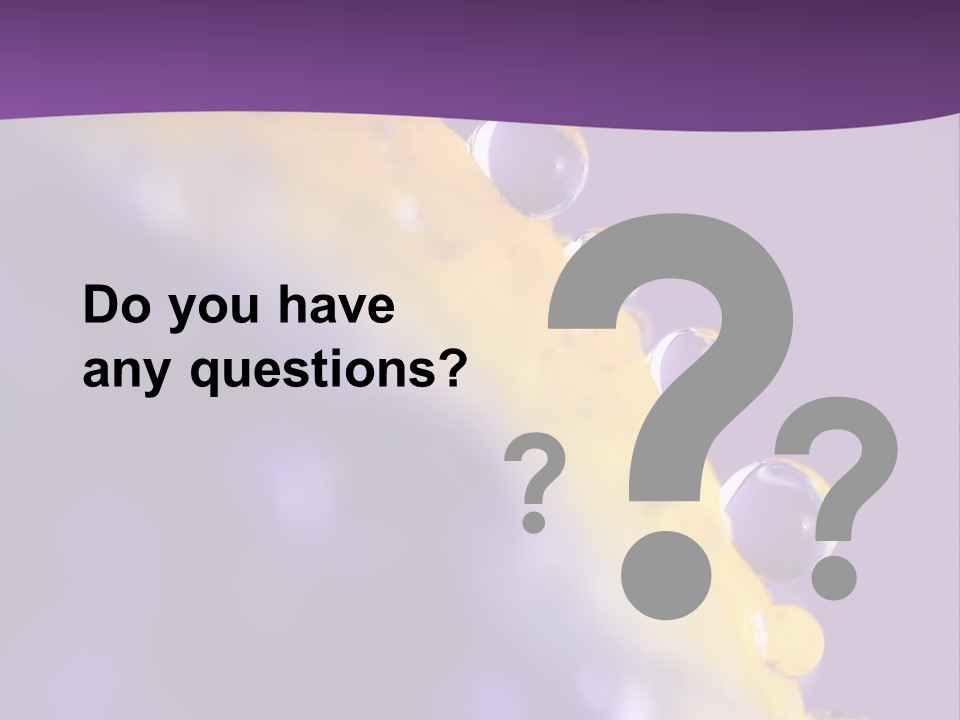 A Purple And Yellow Background With Bubbles On It PowerPoint Template