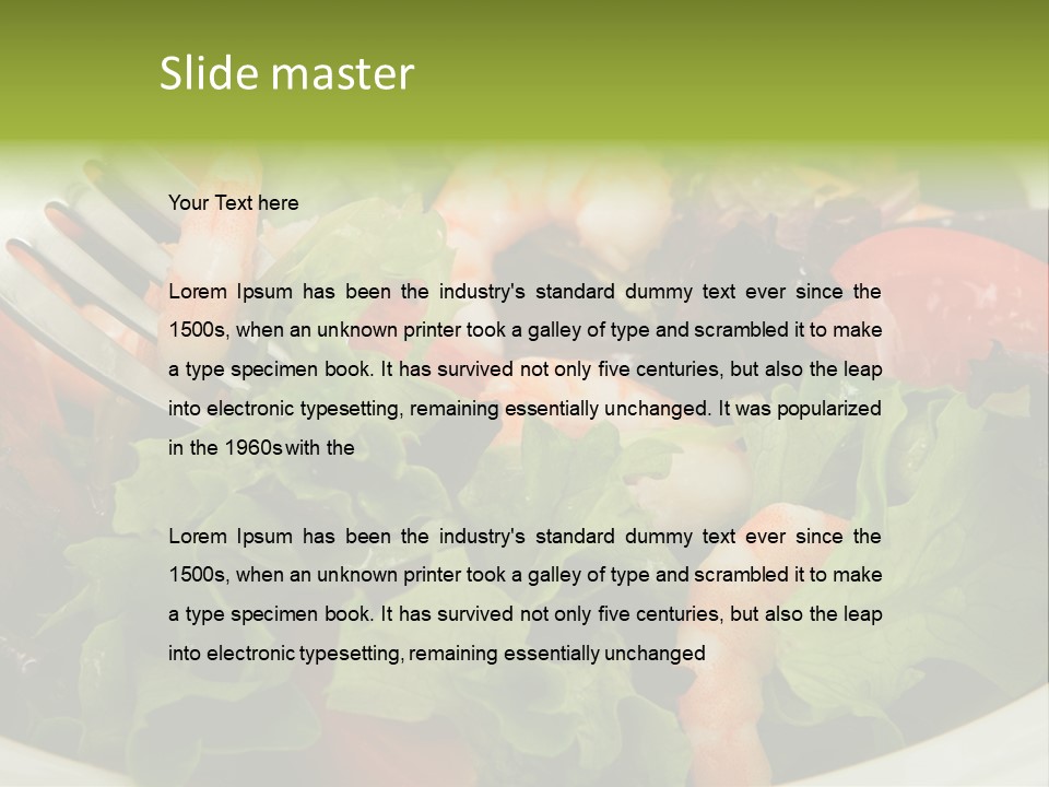 Lunch Eating Isolated PowerPoint Template