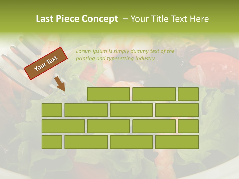 Lunch Eating Isolated PowerPoint Template