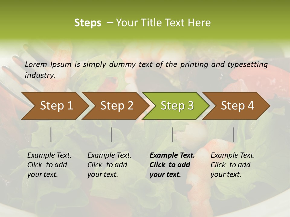 Lunch Eating Isolated PowerPoint Template