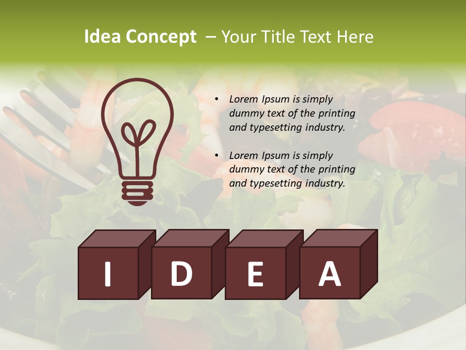 Lunch Eating Isolated PowerPoint Template