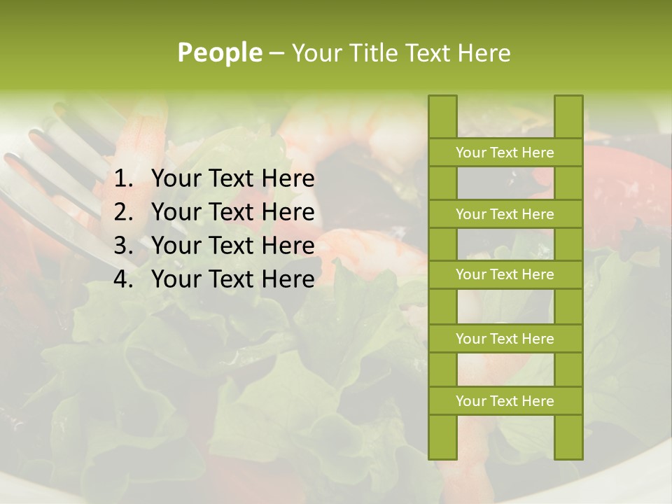 Lunch Eating Isolated PowerPoint Template