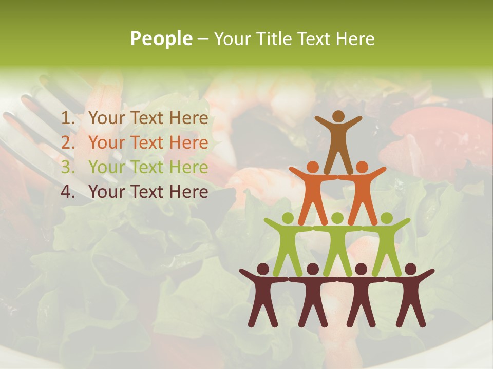 Lunch Eating Isolated PowerPoint Template