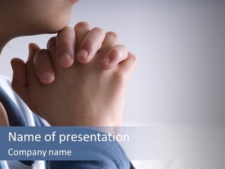 Finger Boy Chin PowerPoint Template