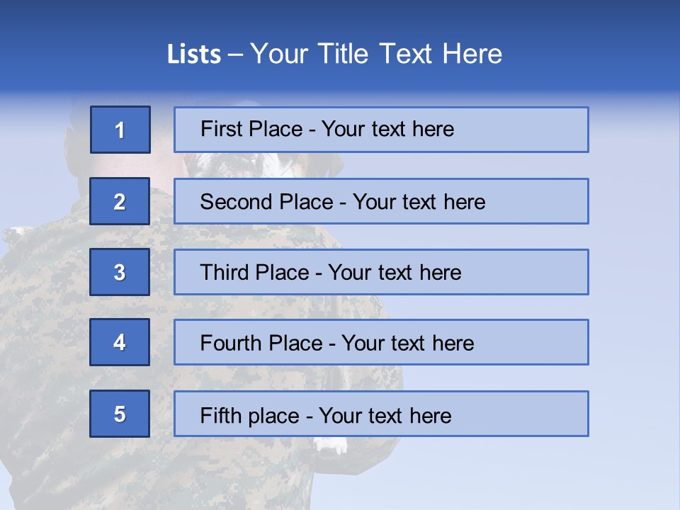 Army Hold Home PowerPoint Template