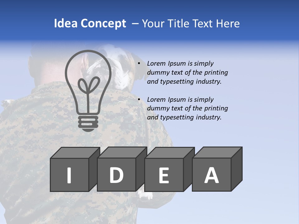 Army Hold Home PowerPoint Template