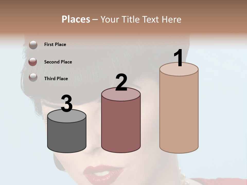 Necklace Head Brunette PowerPoint Template