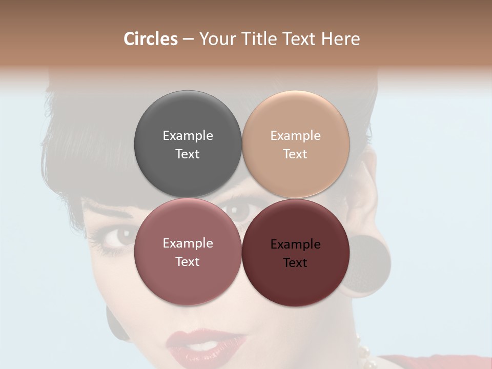 Necklace Head Brunette PowerPoint Template