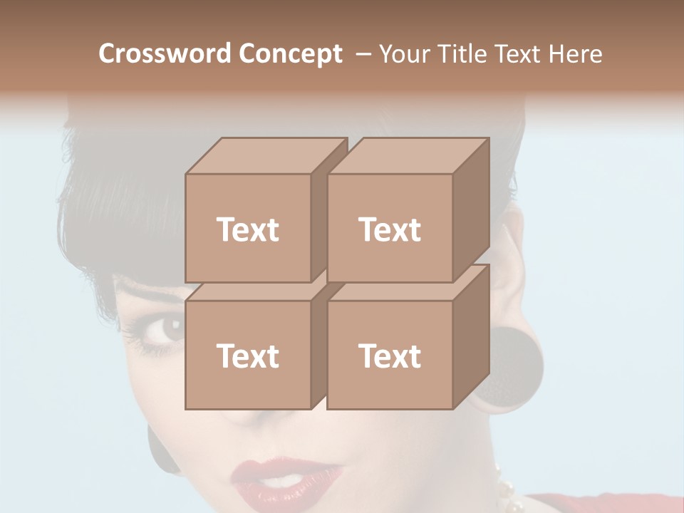 Necklace Head Brunette PowerPoint Template