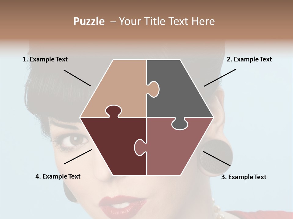 Necklace Head Brunette PowerPoint Template