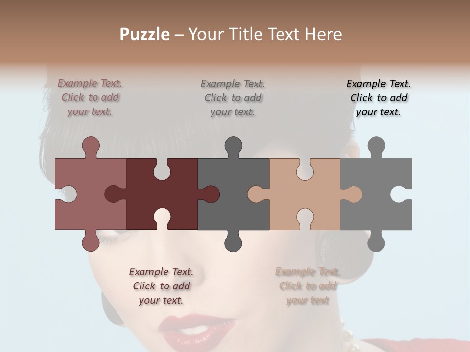 Necklace Head Brunette PowerPoint Template