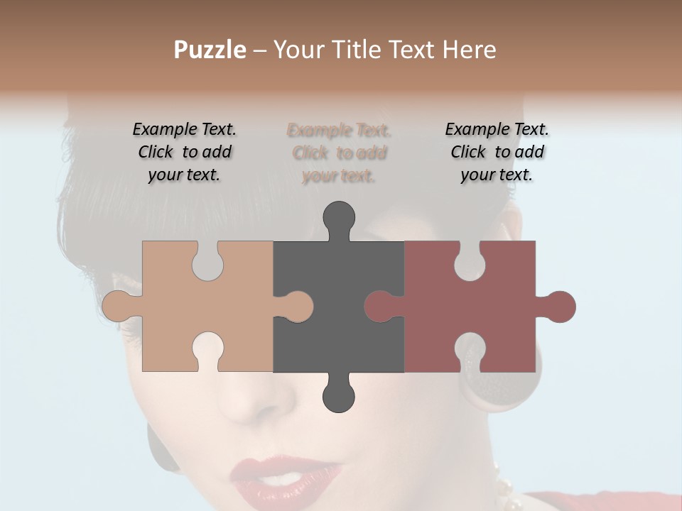 Necklace Head Brunette PowerPoint Template