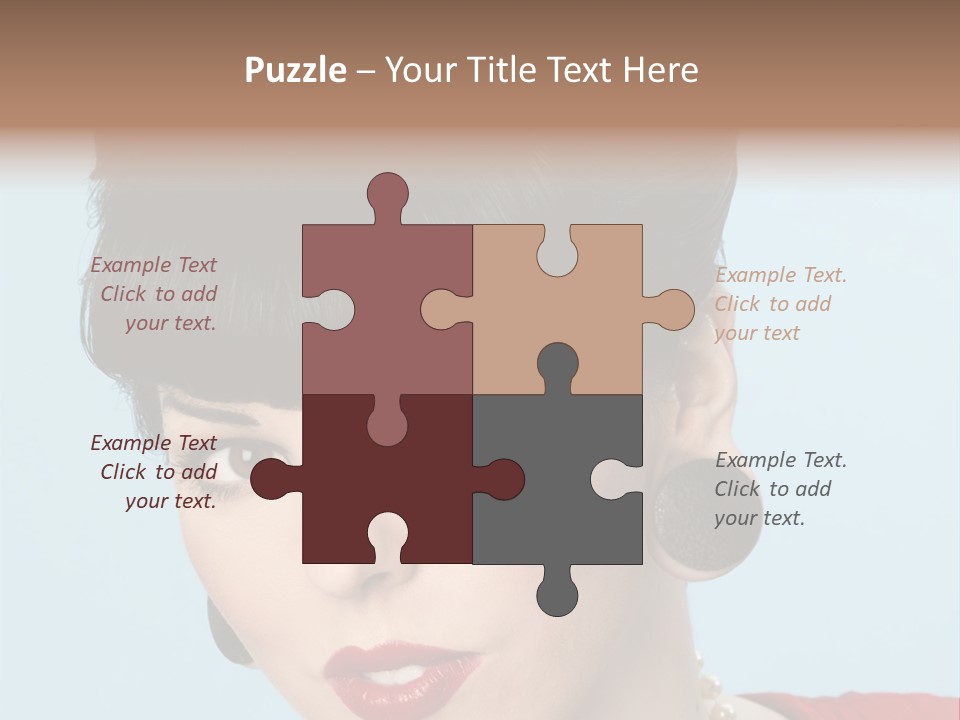 Necklace Head Brunette PowerPoint Template