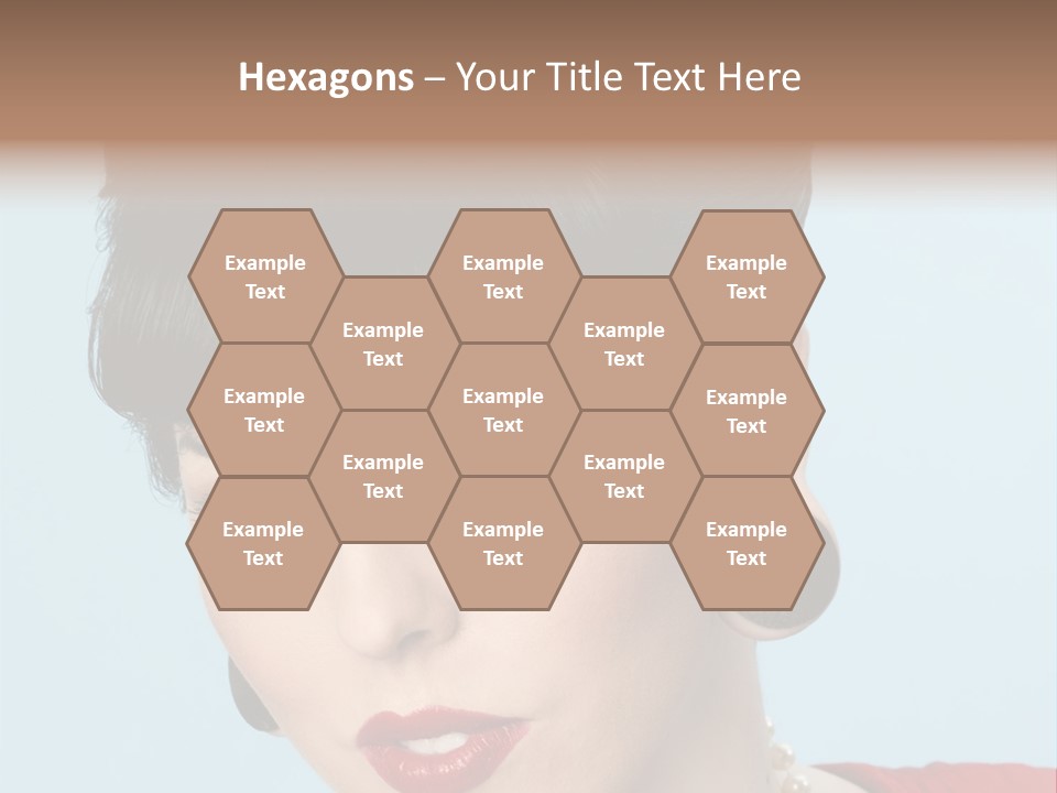 Necklace Head Brunette PowerPoint Template