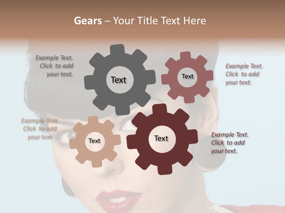 Necklace Head Brunette PowerPoint Template