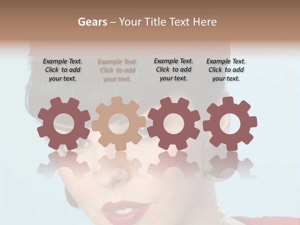 Necklace Head Brunette PowerPoint Template