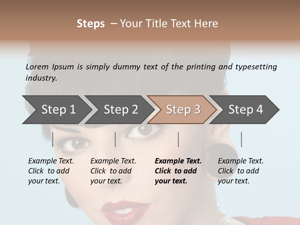 Necklace Head Brunette PowerPoint Template