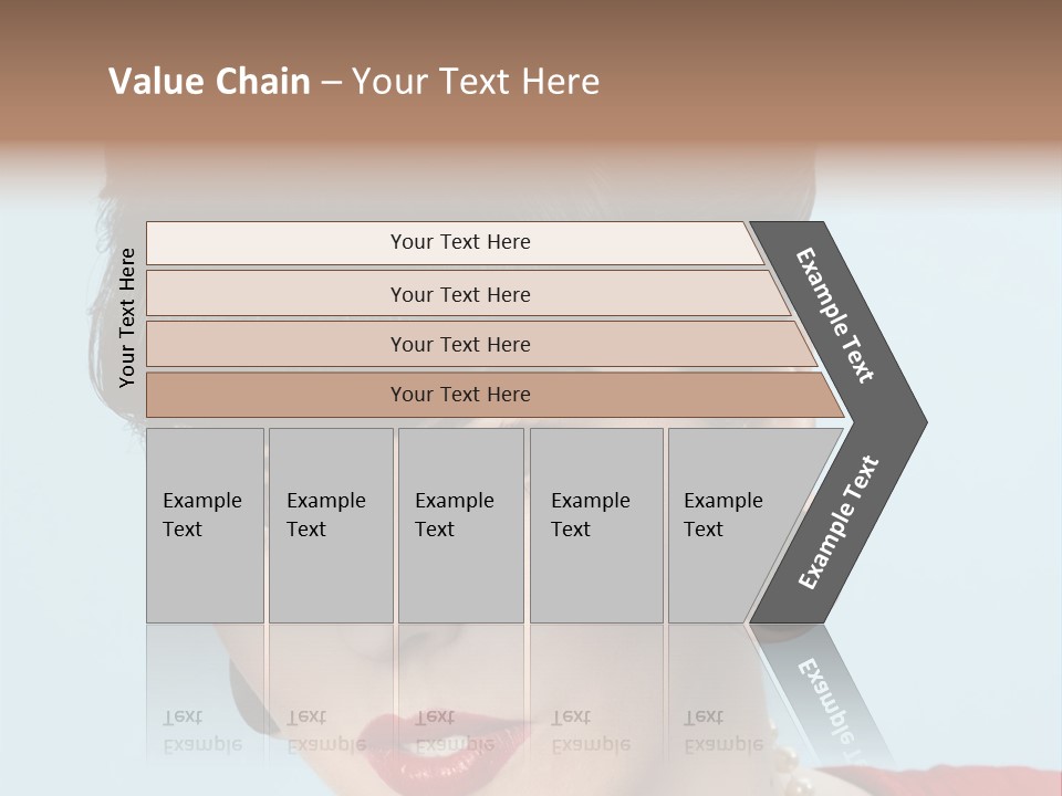 Necklace Head Brunette PowerPoint Template