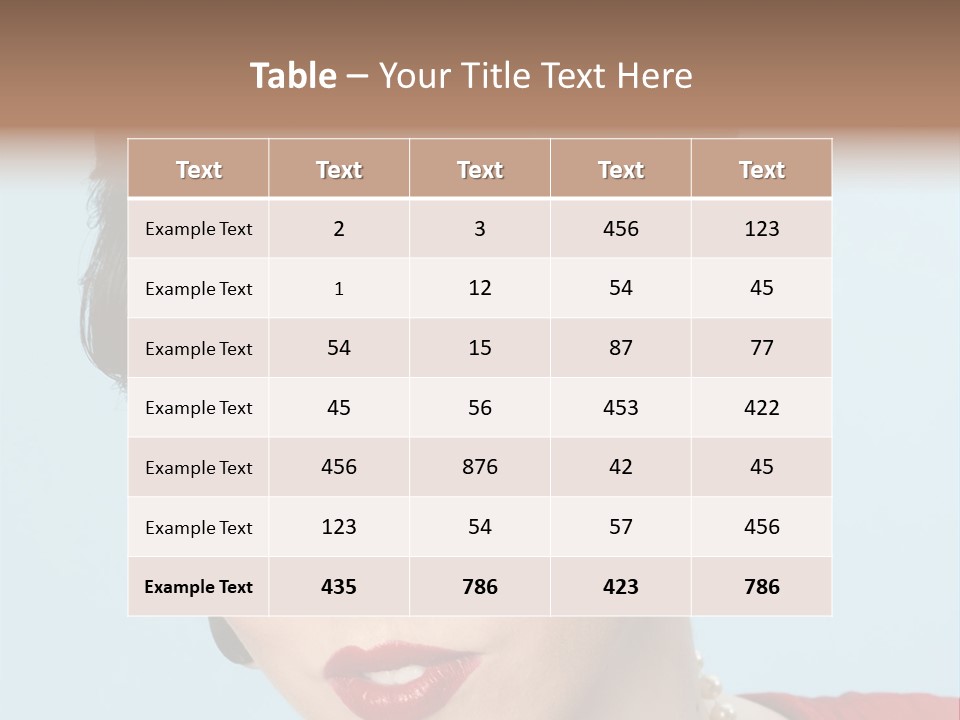 Necklace Head Brunette PowerPoint Template