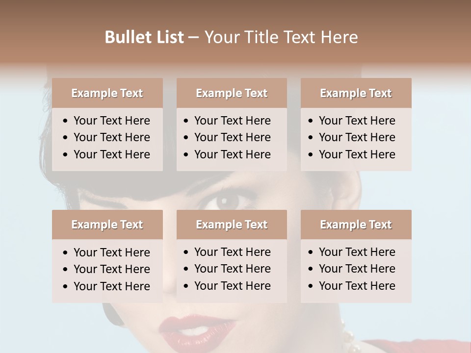 Necklace Head Brunette PowerPoint Template