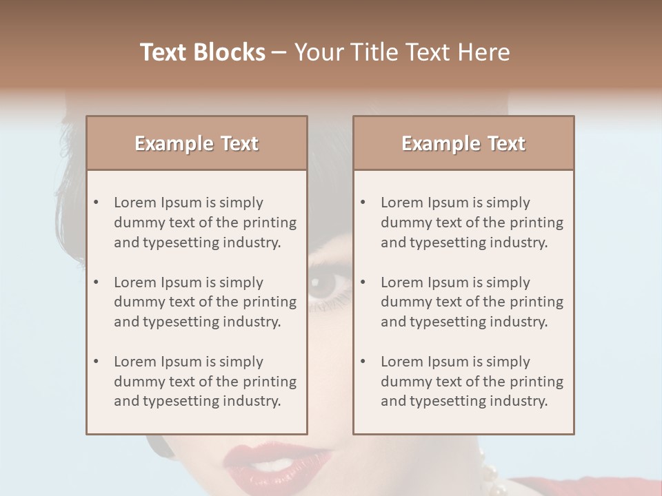 Necklace Head Brunette PowerPoint Template