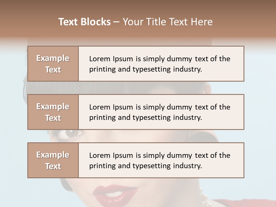 Necklace Head Brunette PowerPoint Template