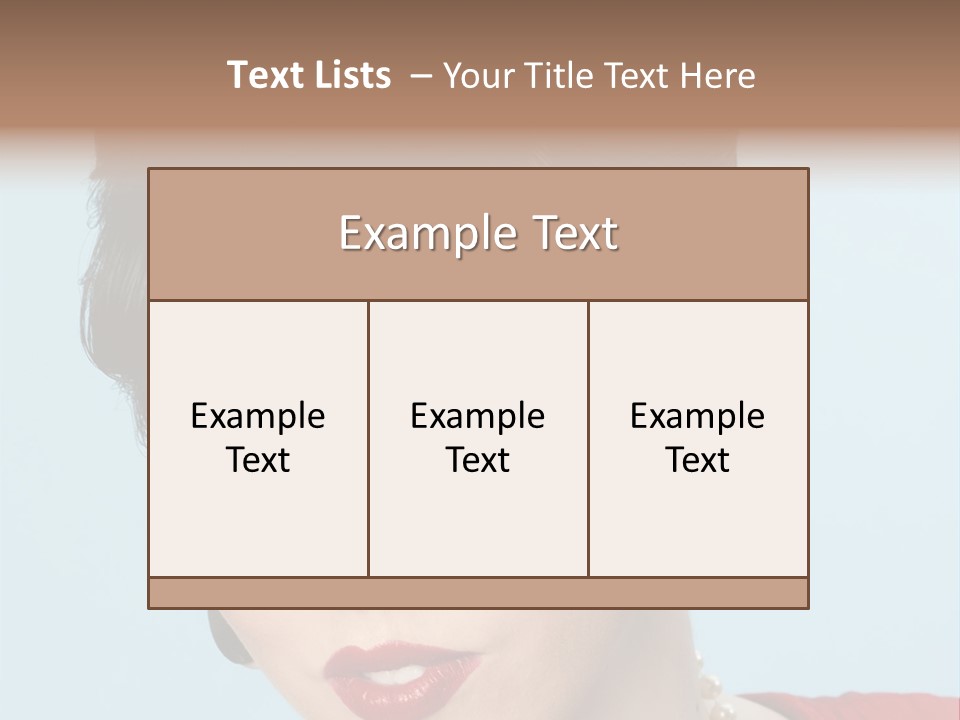 Necklace Head Brunette PowerPoint Template