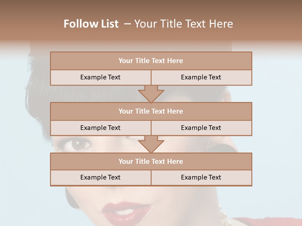 Necklace Head Brunette PowerPoint Template