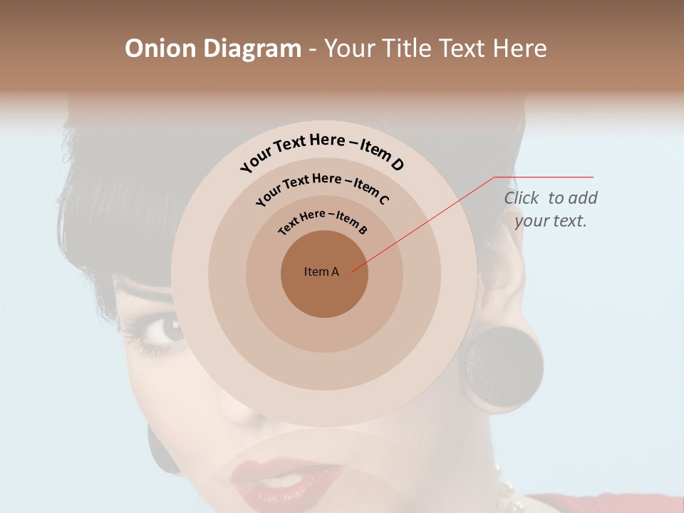 Necklace Head Brunette PowerPoint Template