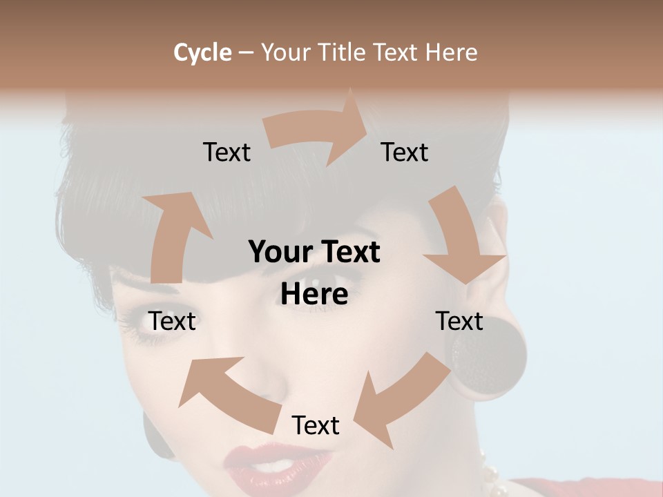 Necklace Head Brunette PowerPoint Template