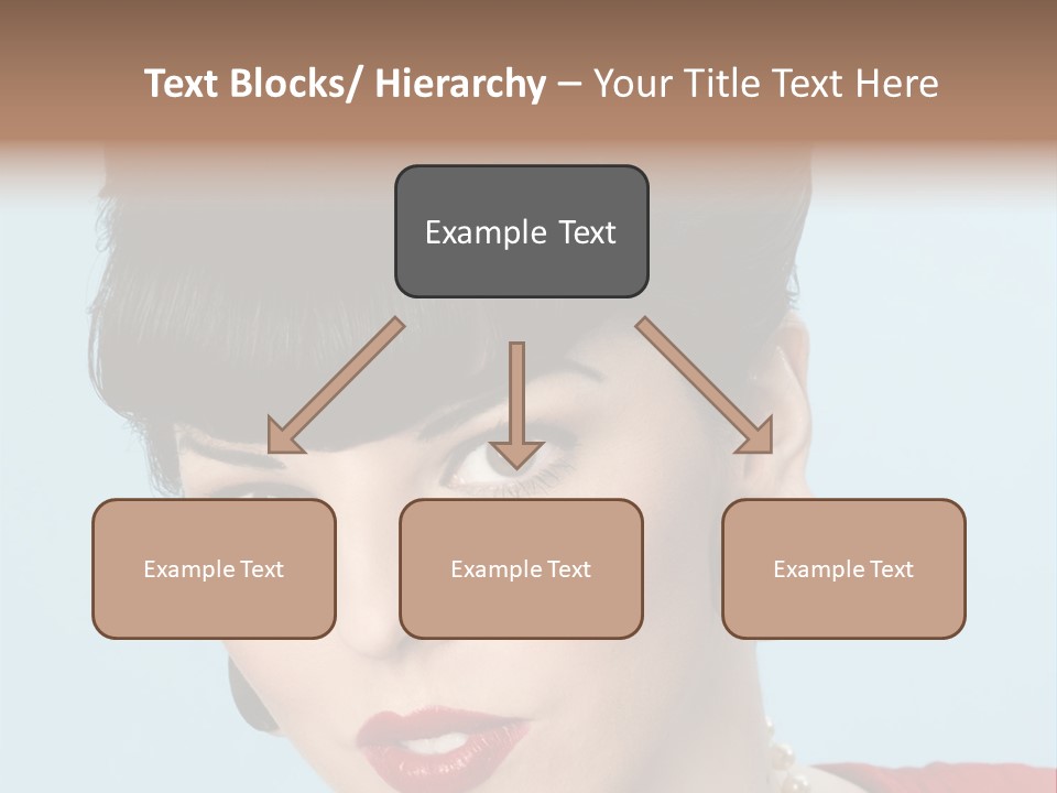 Necklace Head Brunette PowerPoint Template