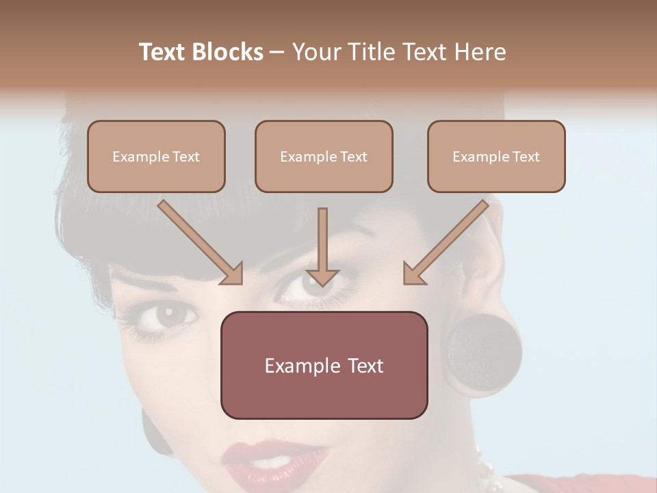 Necklace Head Brunette PowerPoint Template