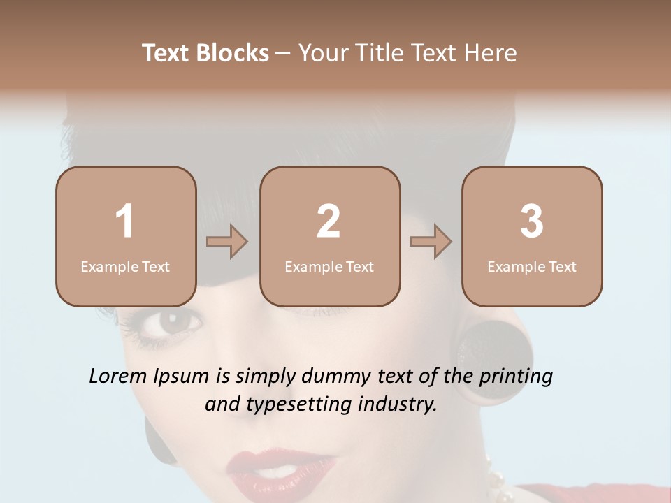 Necklace Head Brunette PowerPoint Template