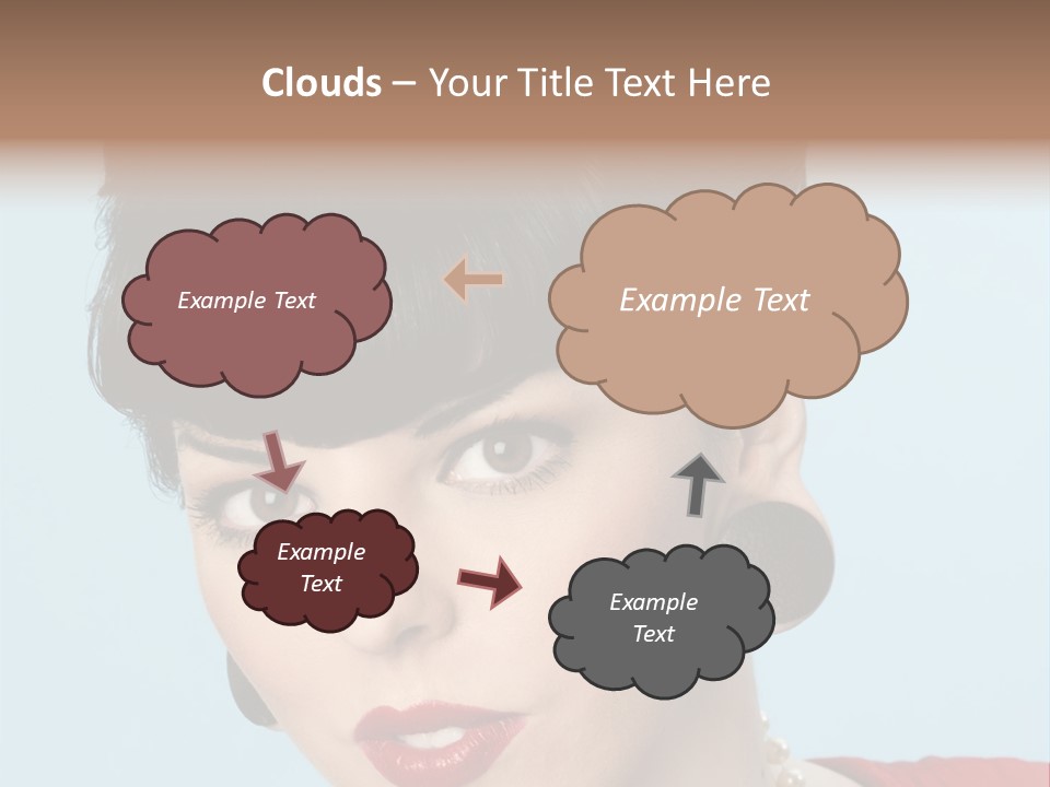 Necklace Head Brunette PowerPoint Template