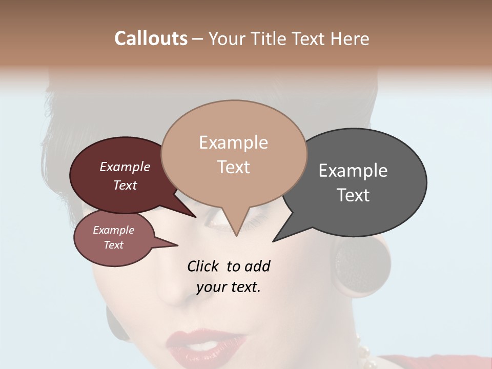 Necklace Head Brunette PowerPoint Template