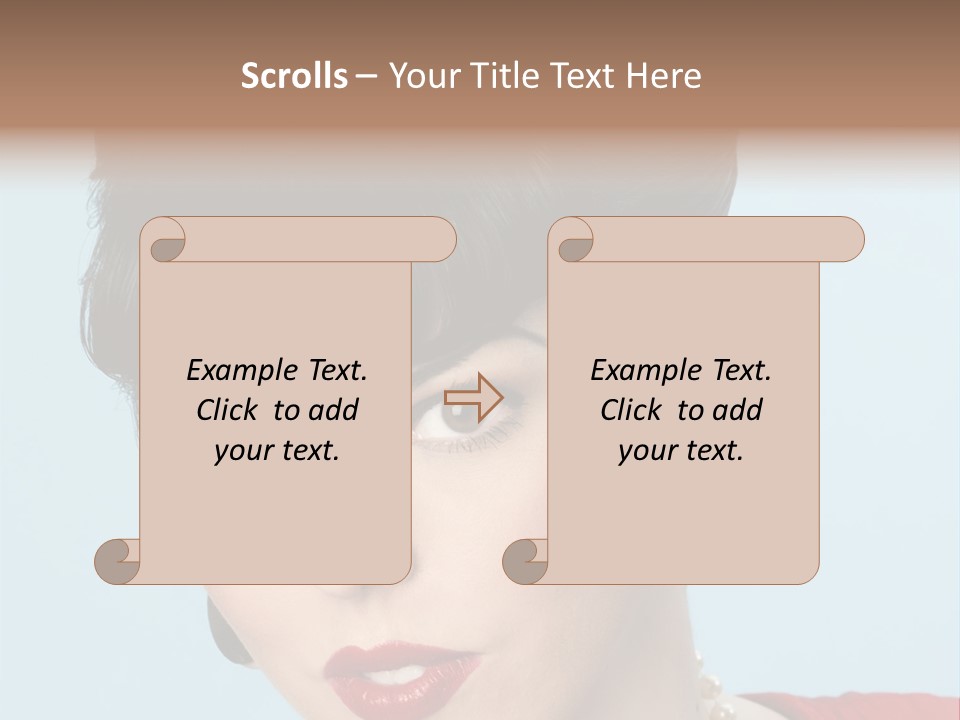 Necklace Head Brunette PowerPoint Template
